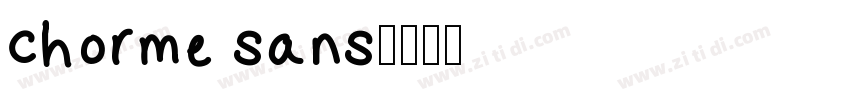 chorme sans字体转换